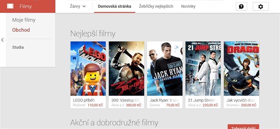 Google začíná nabízet v Česku filmy
