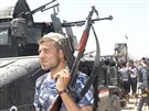 Irácké bezpenostní díly po boji s radikály z ISIL v Dalli Abbasu (28. ervna...
