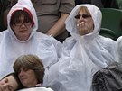 Diváci ve Wimbledonu museli vytáhnout plátnky.