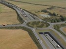 Návrh mimoúrov�ové k�i�ovatky u Hlinska, která má být sou�ástí obchvatu �eských...
