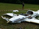 Ultralight spadl na louku mezi obcemi Kondra� a Kamenn� pobl� Trhov�ch Svin�...