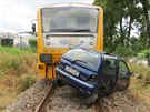 Devtasedmdesátiletá idika vjela pod projídjící vlak ve Volyni na...