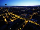 Fotoreportr MF DNES Ji Salik Slma absolvoval let balonem nad nonm Brnem....
