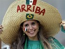 DO TOHO MEXIKO Mexická fanynka ped osmifinále mistrovství svta proti...