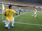 Brazilský útoník Hulk bhem oslavy gólu zjistil, e mu rozhodí odpískal...