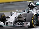 Nico Rosberg z Mercedesu bhem kvalifikace na Velkou cenu Rakouska.