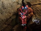 Speleologie, jesky�á�i, zran�ní, záchrana, úraz, cvi�ení.
