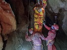 Speleologie, jesky���i, zran�n�, z�chrana, �raz, cvi�en�.