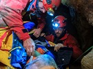 Speleologie, jesky���i, zran�n�, z�chrana, �raz, cvi�en�.