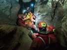 Speleologie, jesky���i, zran�n�, z�chrana, �raz, cvi�en�.