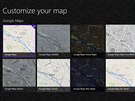 V aplikaci Maps Pro lze vyuívat mapy Google, Bing, Nokia nebo Open Street Map.