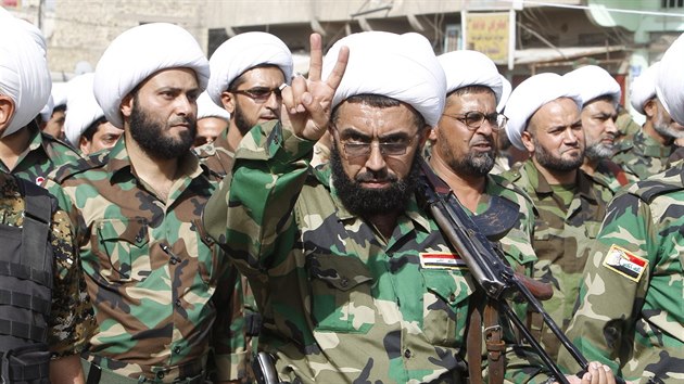 Milice Mahdi tvo dobrolnci odhodlan bojovat proti radiklm z ISIL (21. ervna 2014).