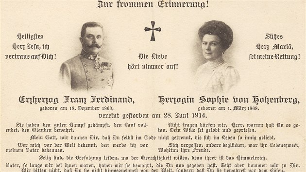 Parte Františka Ferdinanda d´Este a jeho ženy Žofie Chotkové