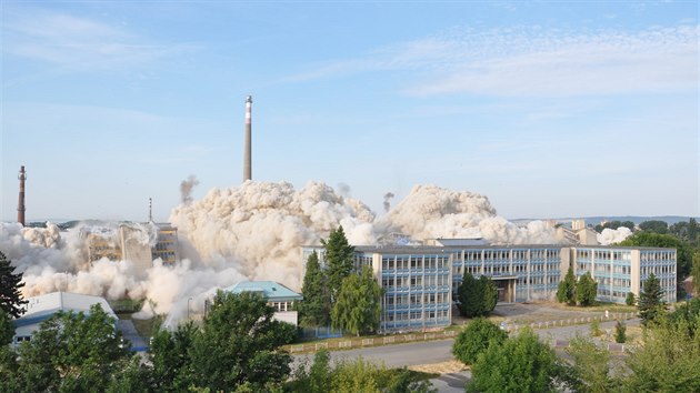 zen demolice vrobnch hal OP Prostjov (28. ervna 2014)