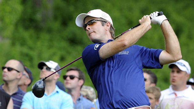 Kevin Streelman na turnaji Travelers Championship v Cromwellu. 