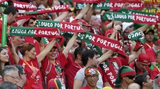 Portugaltí fanouci bhem zápasu s Ghanou