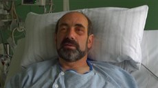 Speleolog Johann Westhauser podkoval z nemocnice zachráncm. (20. ervna 2014)