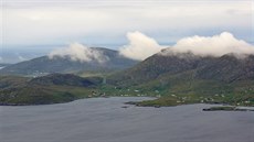 Tradiční skotské počasí v okolí ostrova Mull, Vnitřní Hebridy
