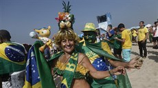 Braziltí fanouci ped osmifinále mistrovství svta