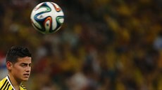 Kolumbijský ofenzivní záložník James Rodríguez v osmifinále mistrovství světa