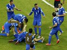 ECKÁ RADOST etí fotbalisté se v osmifinále MS proti Kostarice radují po...