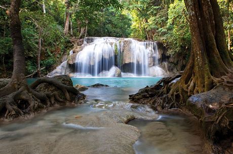 Vodopdy Erawan, Erawan National Park, Thajsko