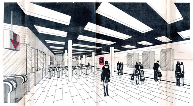 Architektonický návrh eení interiéru severního vestibulu stanice Národní...