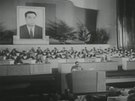 Severokorejský vdce Kim Ir-Sen na sjezdu Korejské strany práce v roce 1966