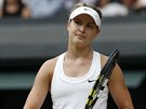 KYSELÝ VÝRAZ. Kanadská tenistka Eugenie Bouchardová nezaala finále Wimbledonu...