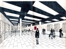 Architektonický návrh eení interiéru severního vestibulu stanice Národní...
