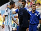 Argentinský záloník Angel di María stídá, tvrtfinále MS proti Belgii pro nj...