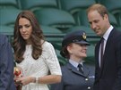 Princ William s manelkou se pili podívat na tenis.