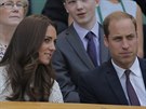 Princ William s manelkou na Wimbledonu