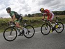 Thomas Voeckler (vlevo) a Louis Angel Mate Mardones se ve tvrté etap Tour de...