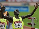Edwin Cheruiyot Soi slaví triumf v závodu na 5000 metr na mítinku Diamantové...