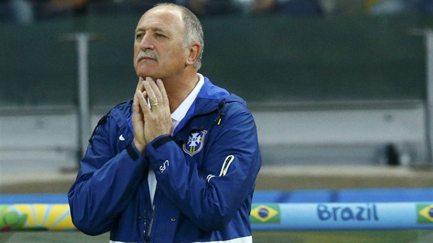 Brazilsk kou Luiz Felipe Scolari bhem semifinle MS proti Nmecku.