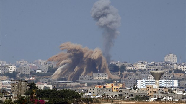 Izraelsk ostelovn Psma Gazy (9. ervence 2014)