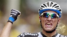 Marcel Kittel coby vítz tetí etapy Tour de France, která konila v Londýn.