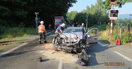 Na pejezdu u Babylonu idi narazil do projídjícího vlaku. Z nehody vyvázl...