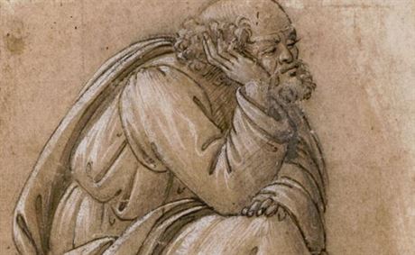 Sandro Botticelli, Studie svatého Josefa s hlavou openou o pravou ruku
