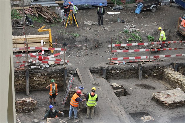 Archeologické nalezit u Obecního dvora