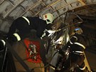 Moskevtí hasii na míst havárie metra (14. ervence 2014)