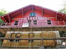 Rekonstrukce Löschnerova pavilonu v Kyselce pokračuje. Detaily hotové vnější...