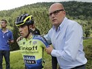 JE KONEC. panlský cyklista Alberto Contador ml v 10. etap Tour de France