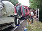 Tragická nehoda u obce Rybná nad Zdobnicí na Rychnovsku. (17. 7. 2014)