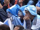 Nervydrásající zápas sledují Argentinci a Němci v ulicích měst.