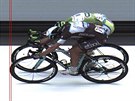 Matteo Trentin (v popedí) porazil Petera Sagana ve spurtu sedmé etapy Tour de...