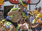 Rafal Majka dojel do cíle 14. etapy Tour de France jako první.