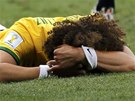 TO SNAD NE. Druhý inkasovaný gól Brazilc zavinil stoper David Luiz.
