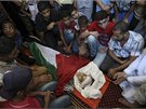 Poheb desetiletého palestinského chlapce, který zemel pi izraelských